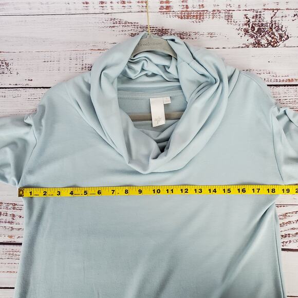 adyp Baby Blue Cowl Neck Sweater Dress Butter Soft Whimsy Fairy A-line Oversized - Picture 9 of 12